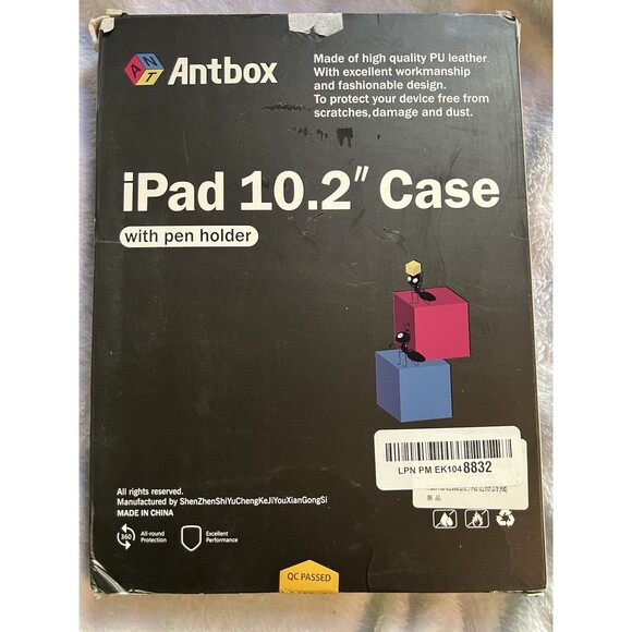 Antbox Case for iPad 10.2" 9th/8th/7th Gen w Pencil Holder (Red) - Picture 5 of 6